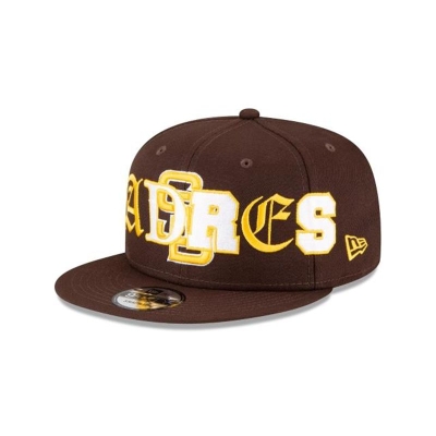 San Diego Padres Gorra | New Era MLB Mixed Font 9fifty Snapback Cap Mexico - Marrom